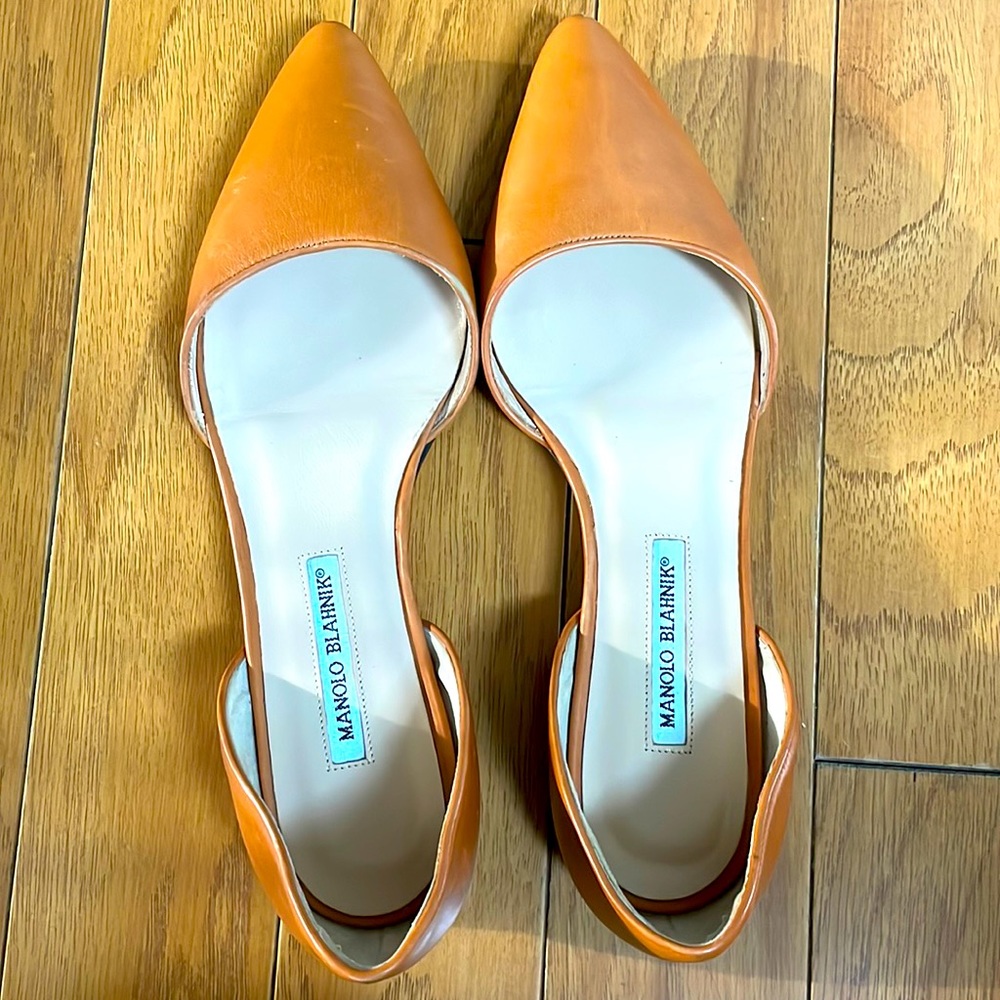 Manolo blahnik D’orsay leather flat (soussaba)